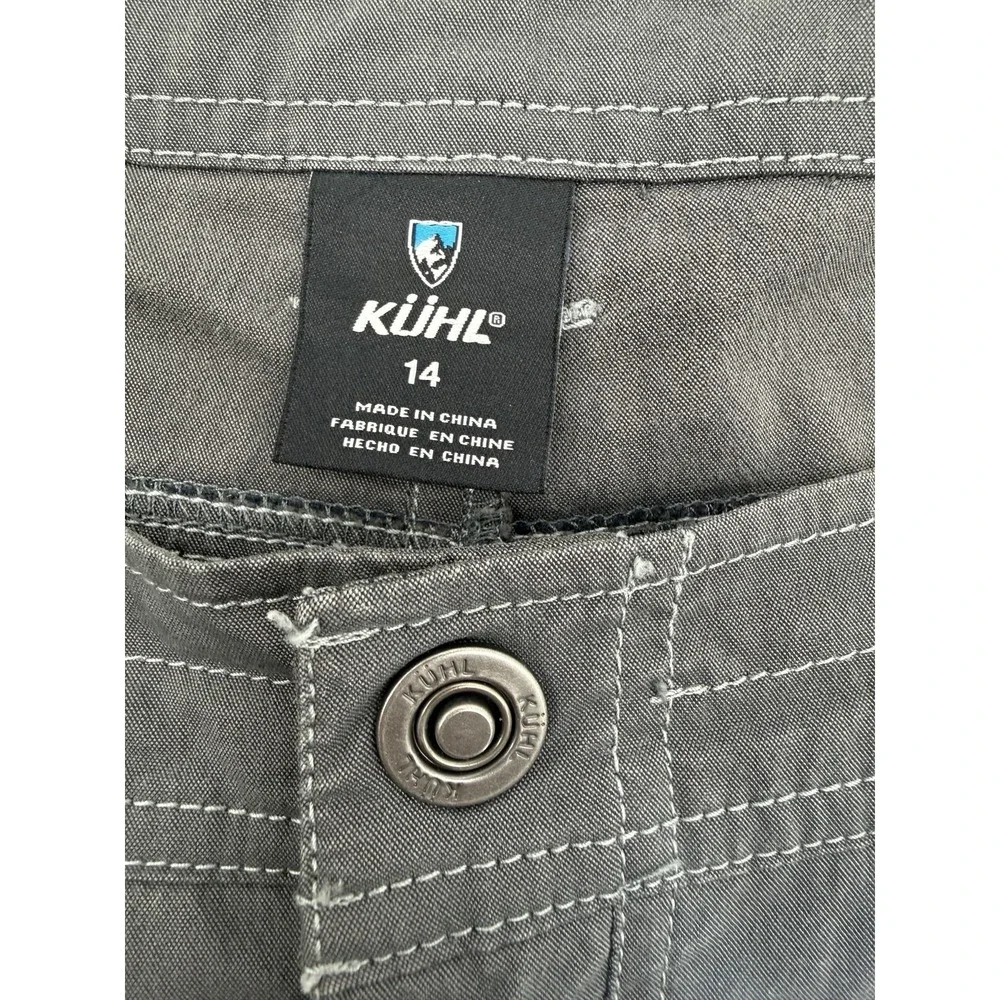 Kuhl Gray Cargo Shorts Women 14 Hiking Trail Outdoor Utility Stretch Bermuda 17S